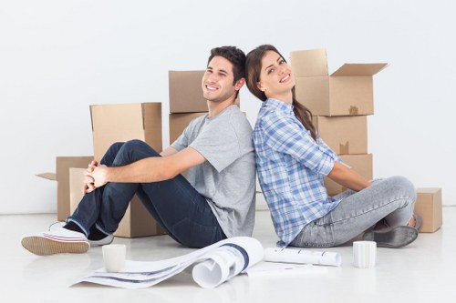 Organised moving boxes and labels for homes and businesses in Chiswick