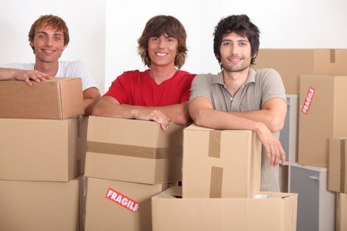 Office furniture and equipment prepared for a Chiswick commercial move