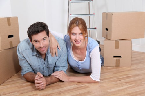 Local moving crew loading items for an urgent move in Chiswick