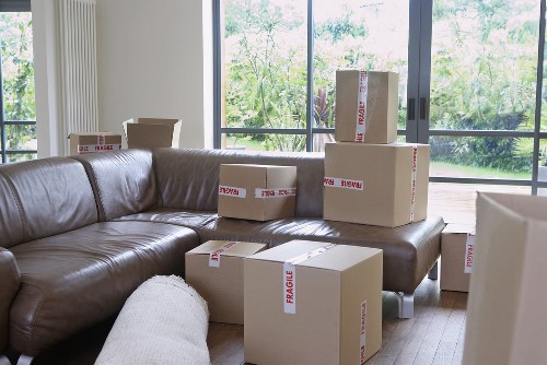 Careful loading of furniture into a local removal vehicle